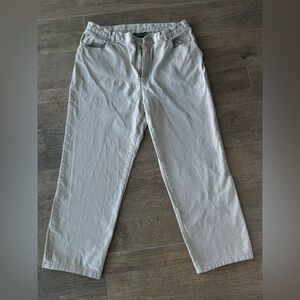 Vintage Lauren Ralph Lauren Jeans Co. High Rise Straight Leg Tan Jeans Cream 18W